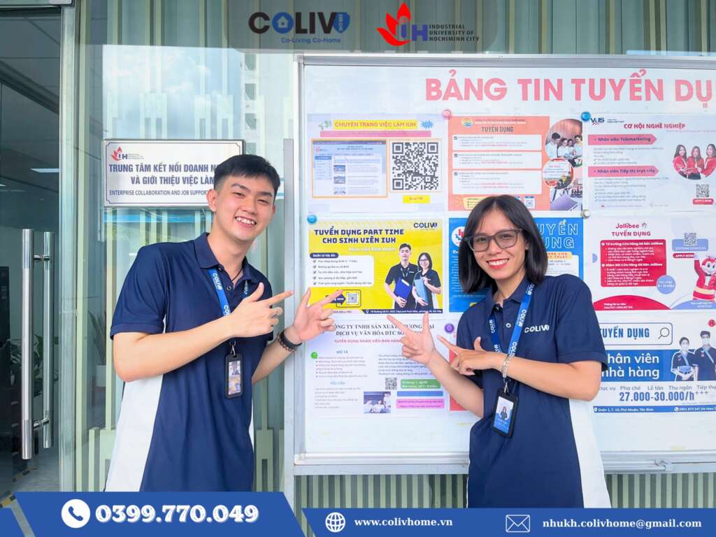 Coliv Home mang đến cơ hội việc làm cho sinh viên IUH
